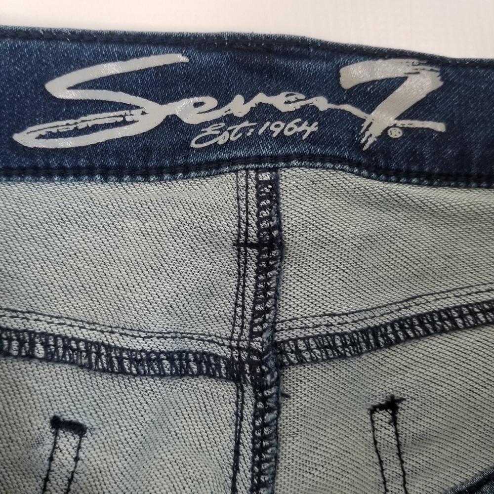 Seven7 Girlfriend Splatter Jeans Size 8 - Picture 5 of 7